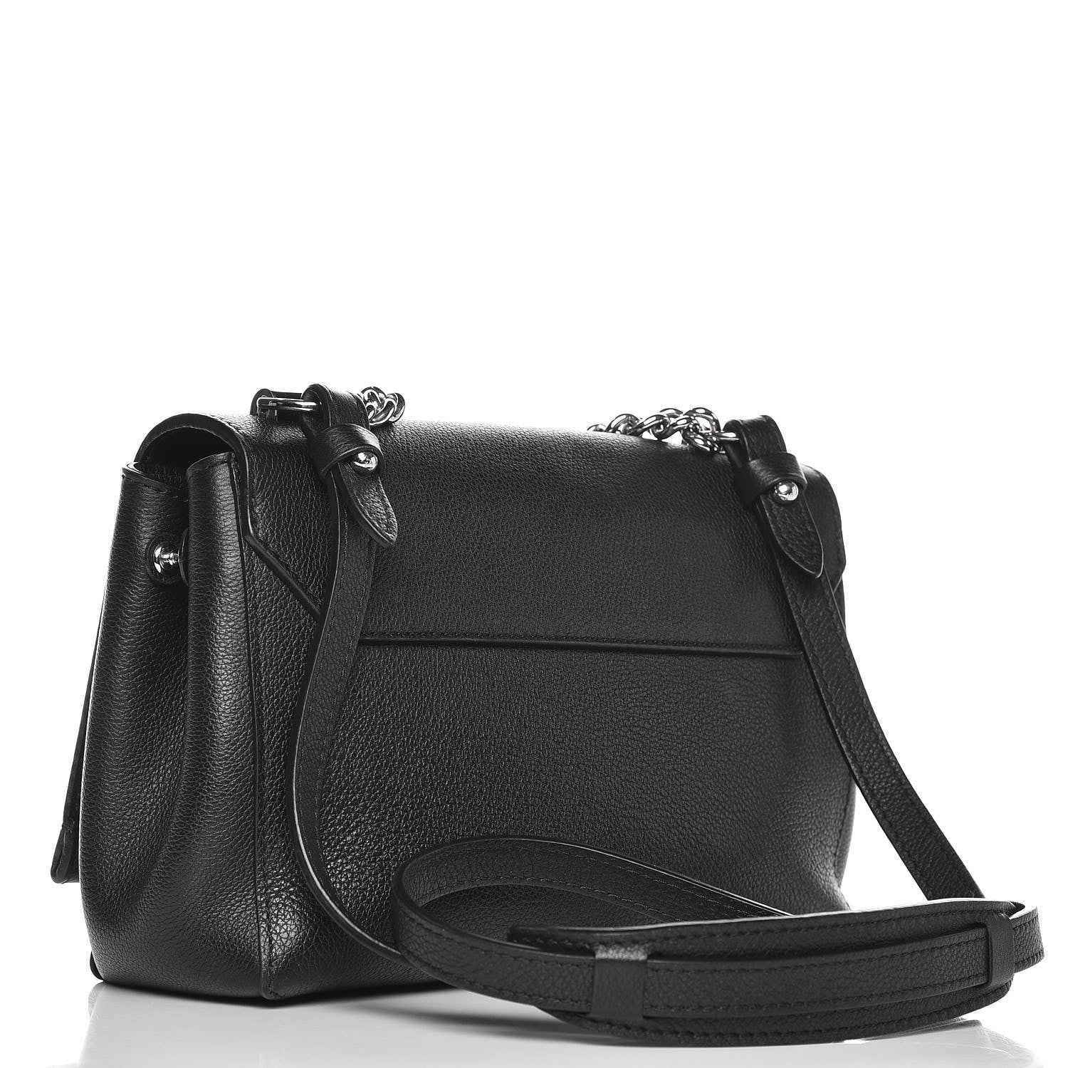 Louis Vuitton Calfskin Lockme II Chain Bag BB Black 3 of 9