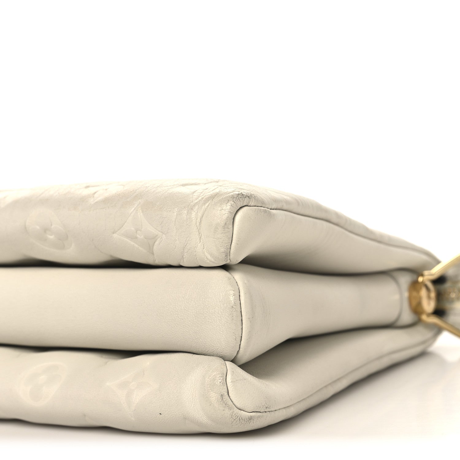 Louis Vuitton Lambskin Embossed Monogram Coussin PM Beige Cream 11 of 17