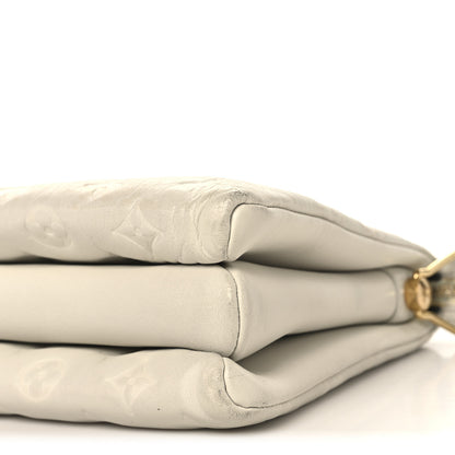 Louis Vuitton Lambskin Embossed Monogram Coussin PM Beige Cream 11 of 17