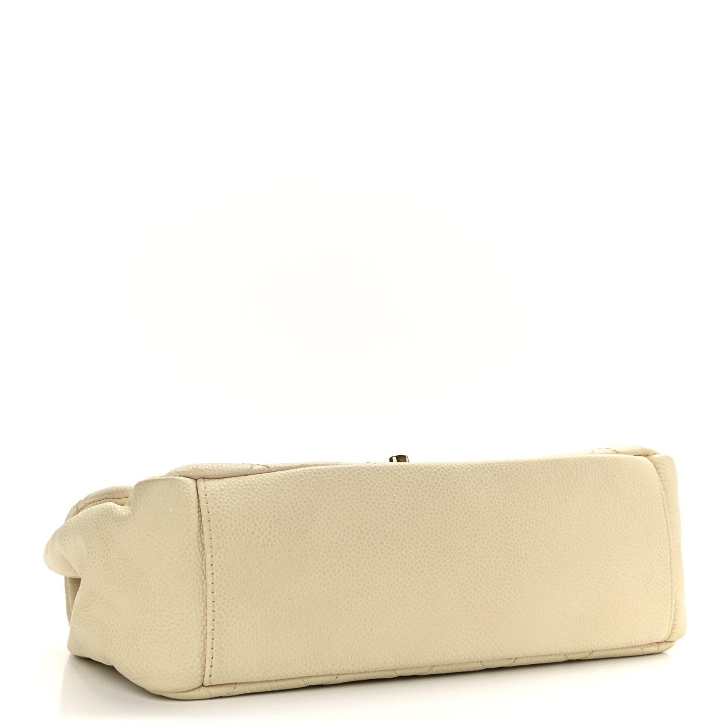 Caviar Quilted Medium Chic Quilt Flap White