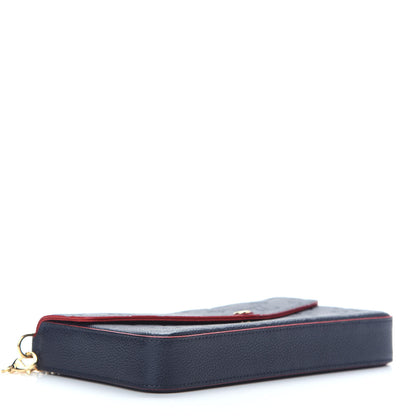 Louis Vuitton Empreinte Pochette Felicie Chain Wallet Marine Rouge 5 of 10