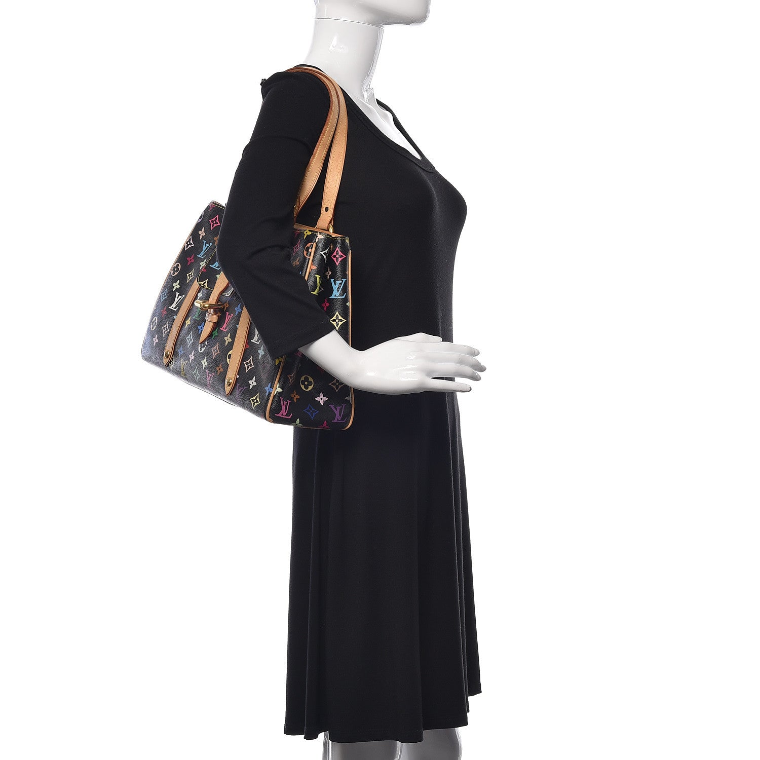 Louis Vuitton Monogram Multicolor Aurelia MM Black 2 of 19