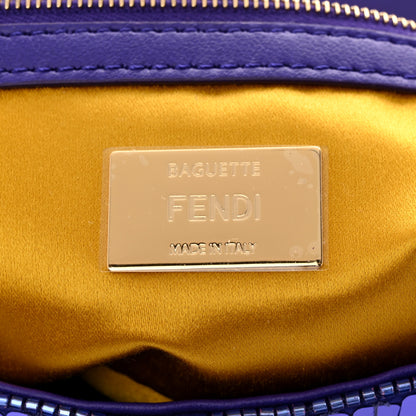 Fendi Sequin Paillettes Shiny Nappa Sex and the City Baguette Viola Purple Rain 6 of 11