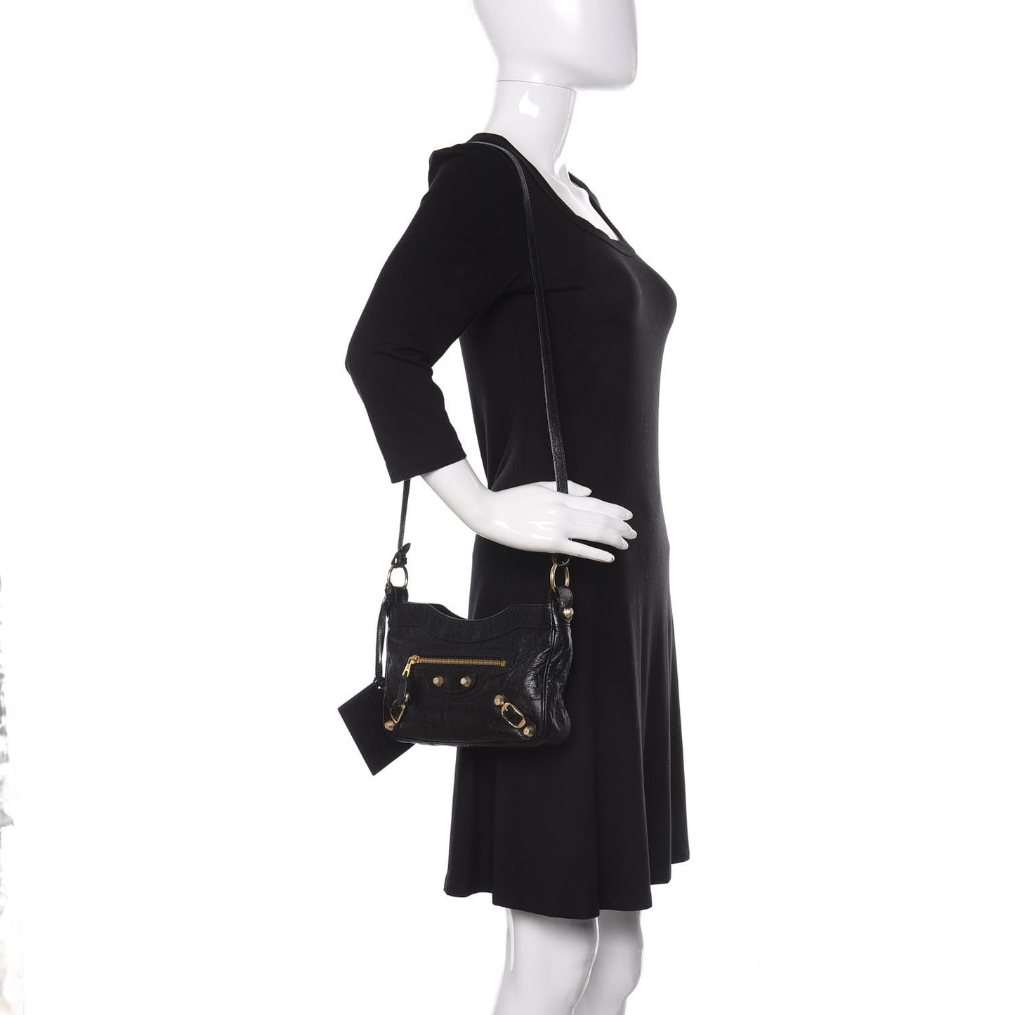 Agneau Giant 12 Gold Hardware Hip Black