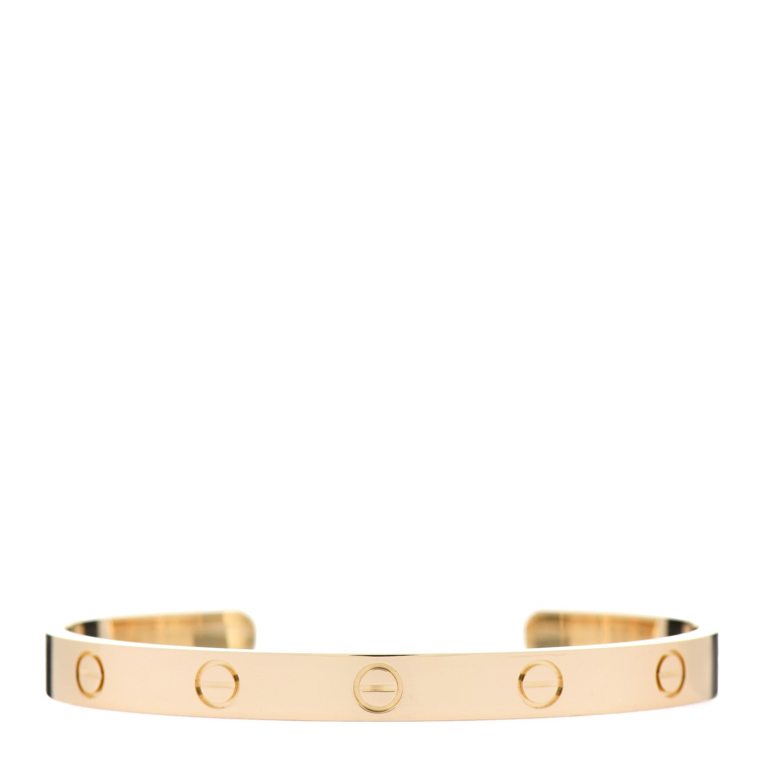 Cartier 18K Yellow Gold LOVE Cuff Bracelet 18 1 of 3