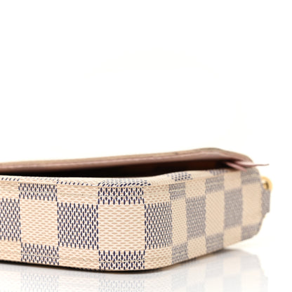 Louis Vuitton Damier Azur Pochette Felicie Chain Wallet Rose Ballerine 9 of 9