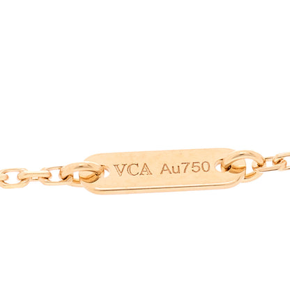 Van Cleef & Arpels 18K Rose Gold Carnelian Sweet Alhambra Bracelet 5 of 5