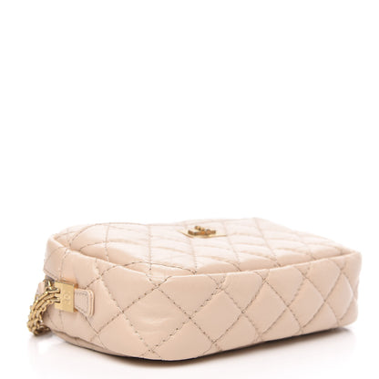 Chanel Aged Calfskin Quilted Mini Reissue Camera Case Beige Clair 4 of 10
