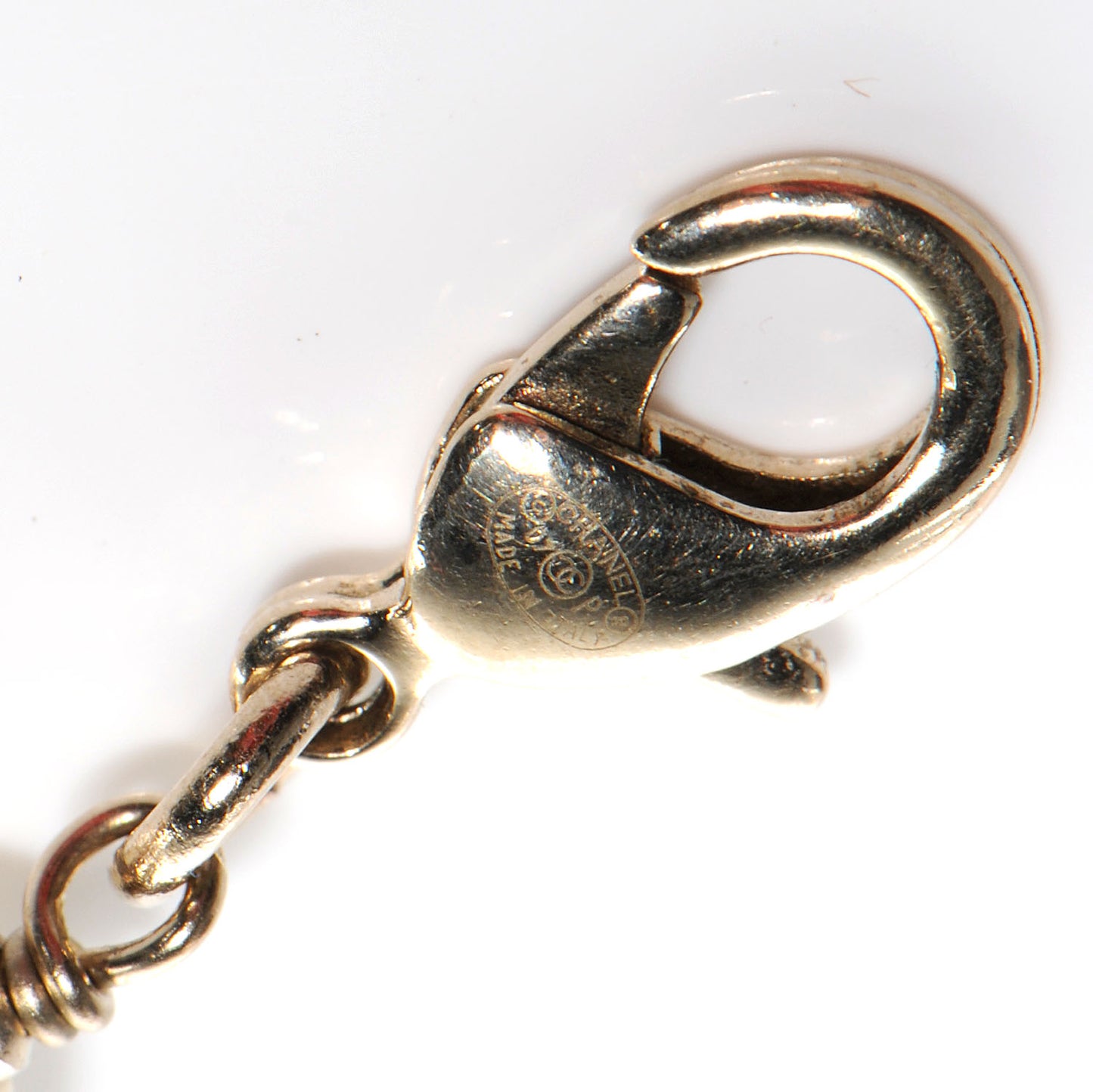 Pearl CC Charm Bracelet