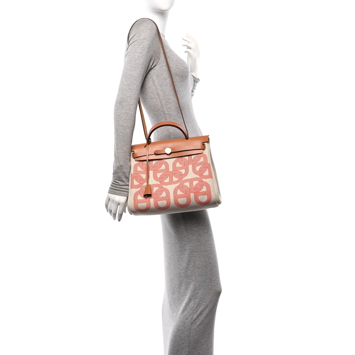 Hermes H Plume Canvas Vache Hunter Circuit 24 Herbag Zip Retourne 31 Orange Mecano Ecru Beige Naturel 2 of 13