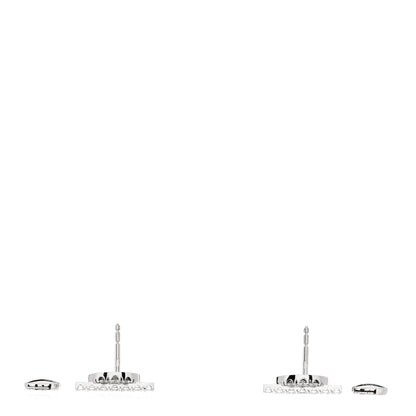 Hermes 18K White Gold Diamond Finesse Earrings 3 of 5