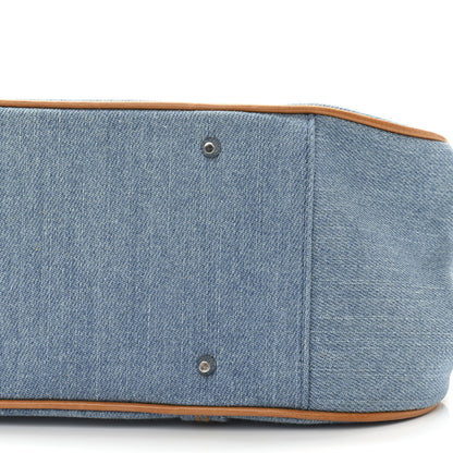 Christian Dior Denim Embroidered Satchel Blue 11 of 11