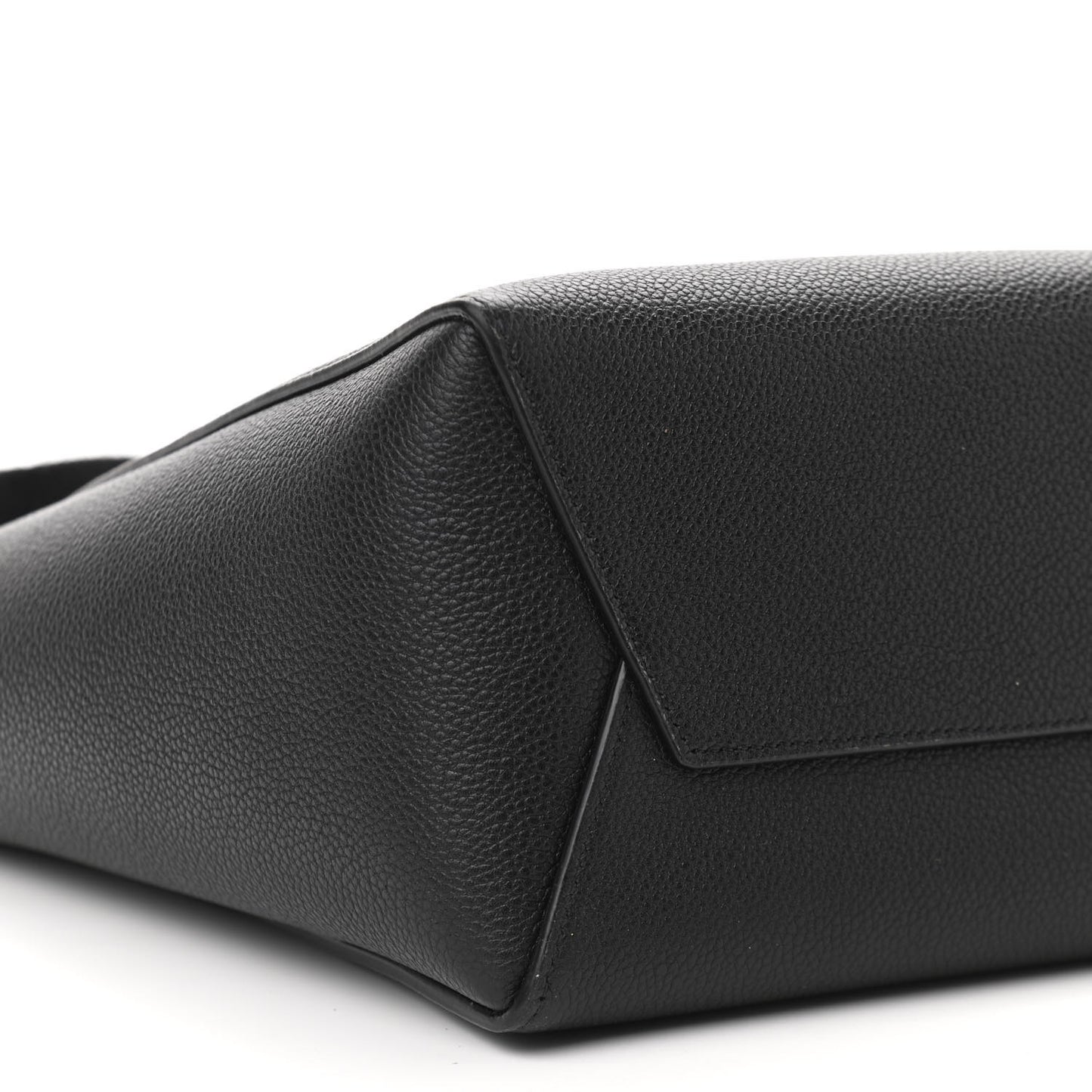 Soft Grained Calfskin Small Sangle Bucket Bag Black