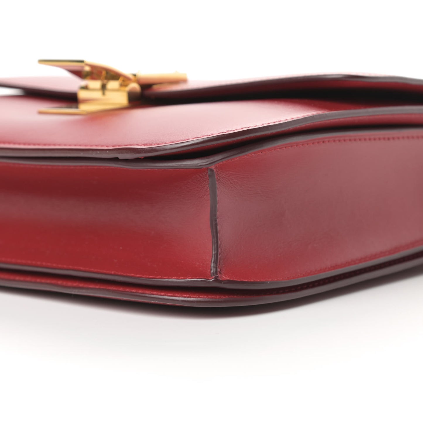 Box Calfskin Medium Classic Box Flap Bag Red