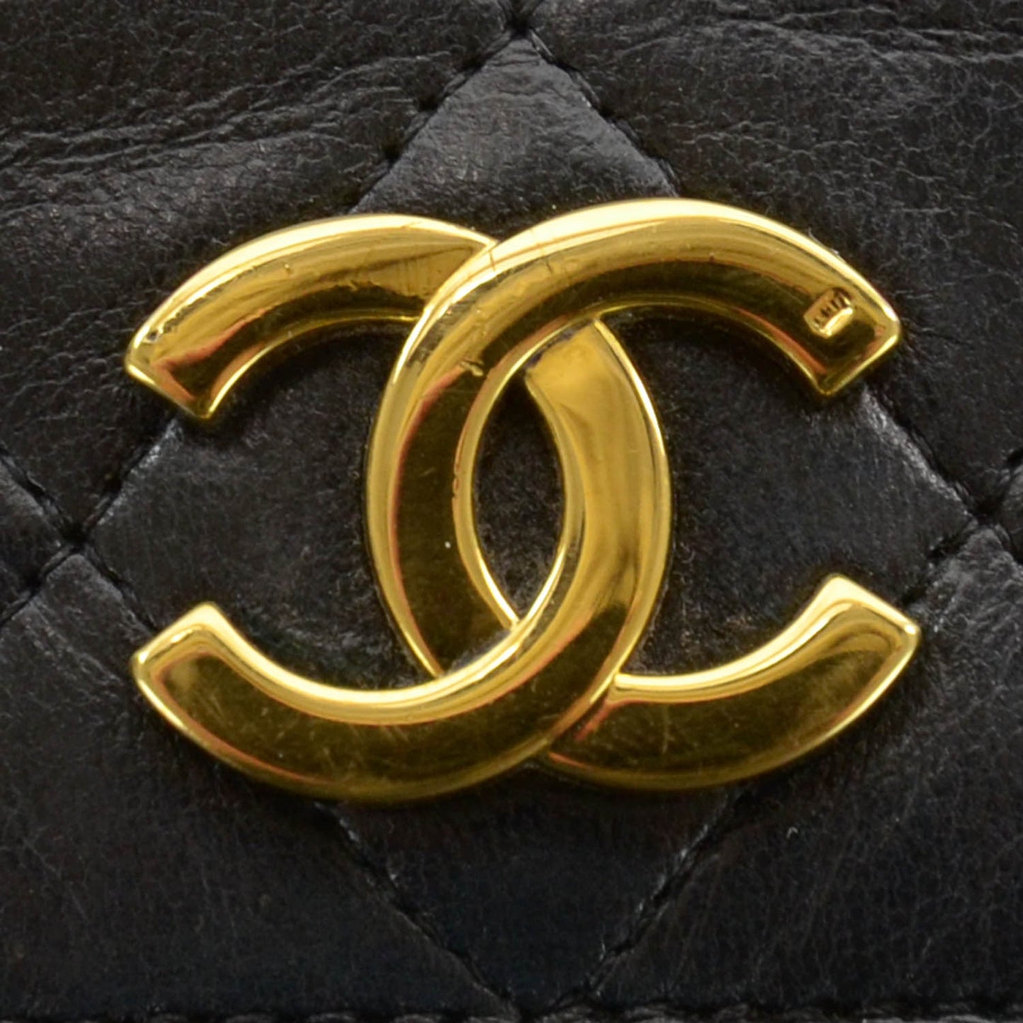 Lambskin Quilted Small Flap Black