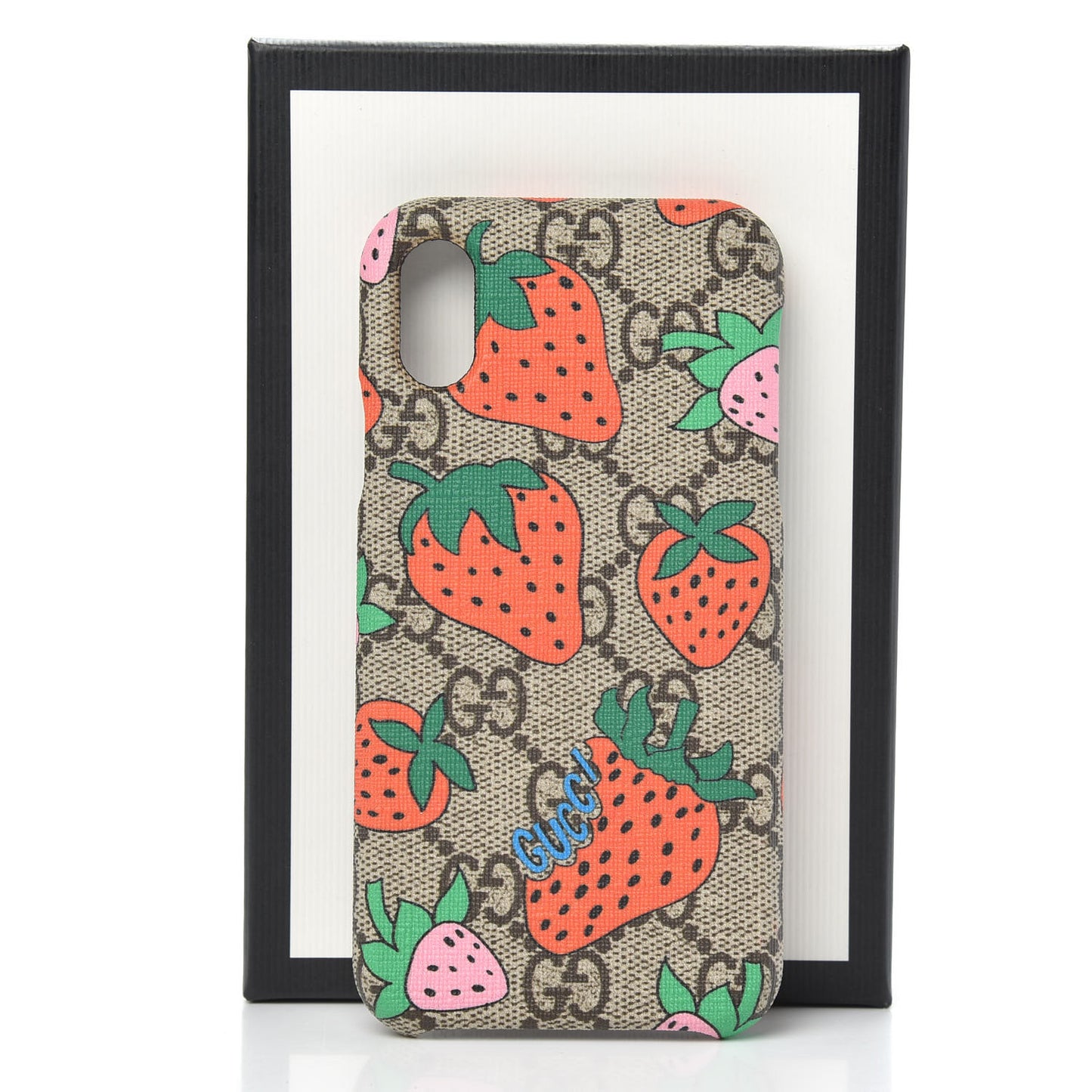 GG Supreme Monogram Strawberry iPhone X/XS Case