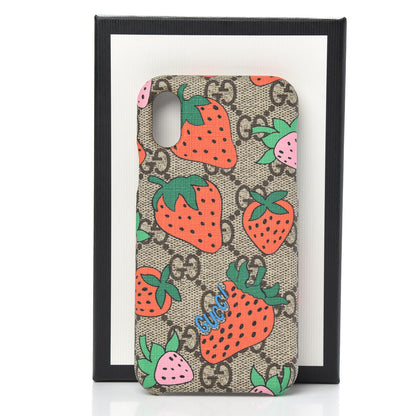 Gucci GG Supreme Monogram Strawberry iPhone X/XS Case 7 of 7
