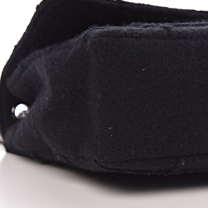 Chanel Wool Patchwork Mademoiselle Jumbo Flap Black 10 of 11