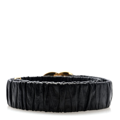 Chanel Lambskin Metal Ruched Chain CC 75 30 Belt Black 2 of 3