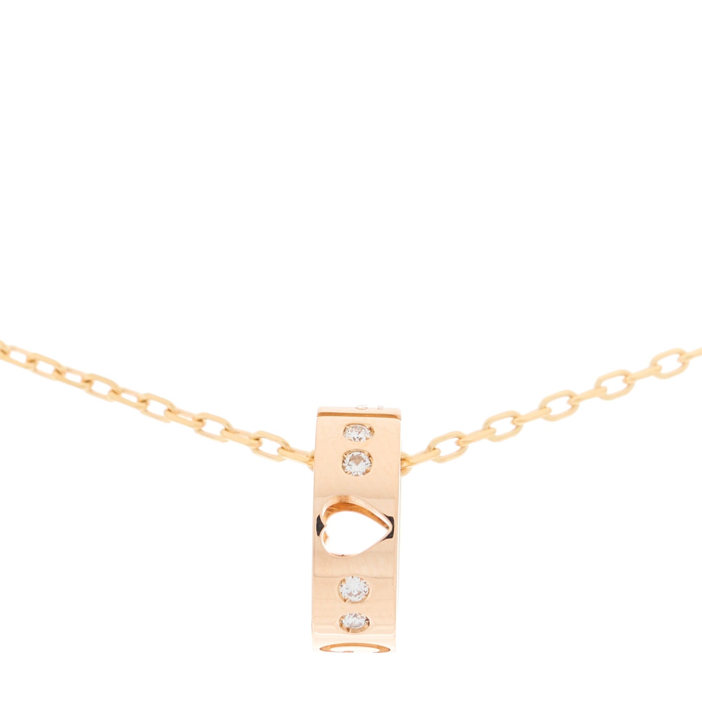 18K Rose Gold Diamond Icon Amore Pendant Necklace