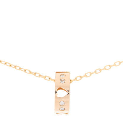 Gucci 18K Rose Gold Diamond Icon Amore Pendant Necklace 4 of 5