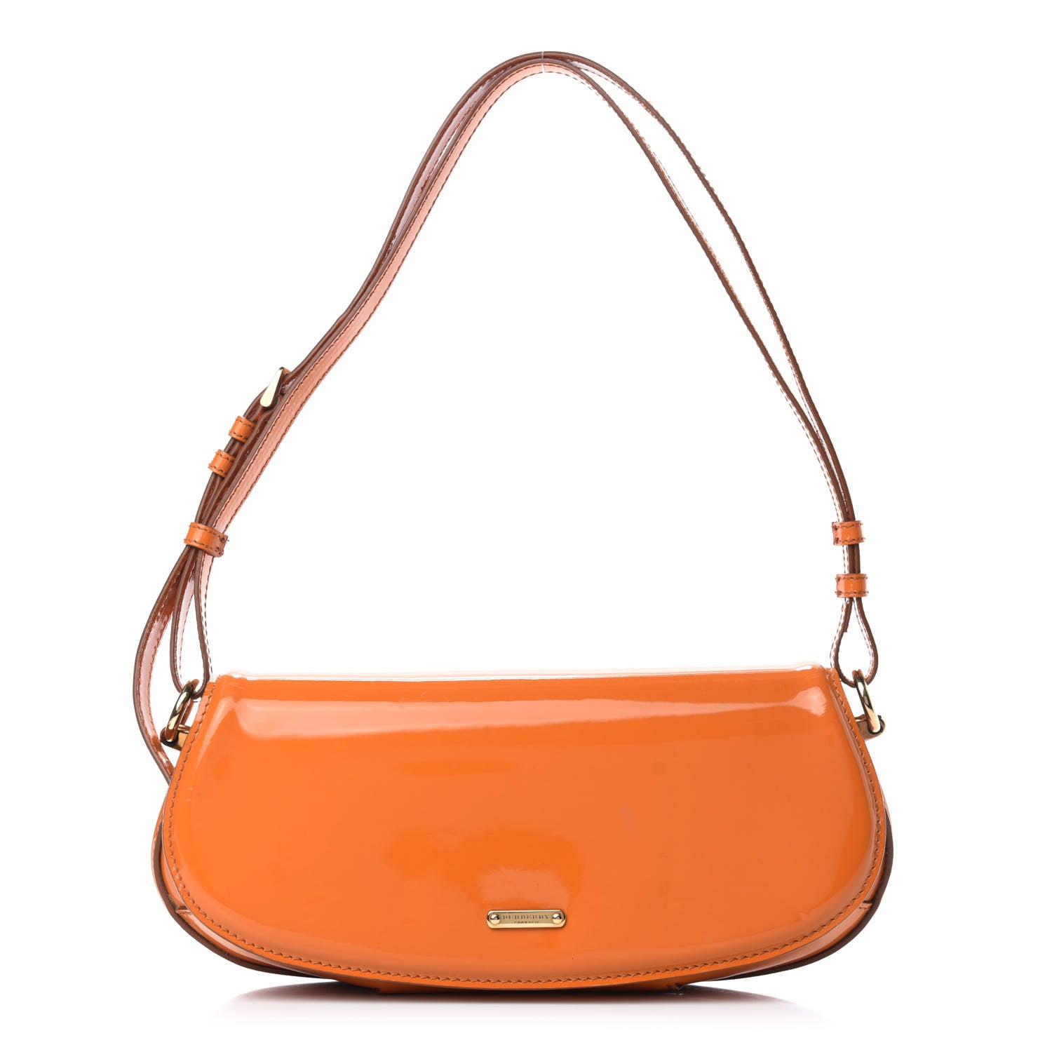 Burberry Prorsum Patent Small Lilford Shoulder Bag Orange 1 of 12