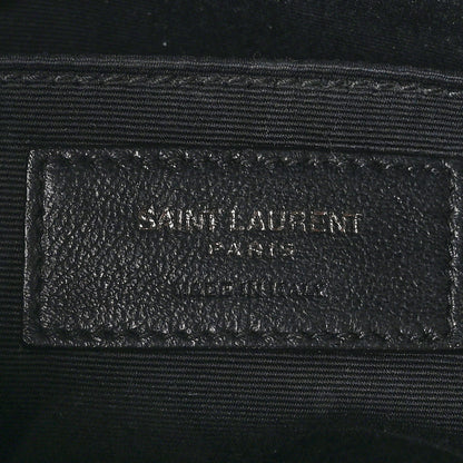 Saint Laurent Calfskin Matelasse Monogram Monochrome Lou Camera Bag Black 7 of 9