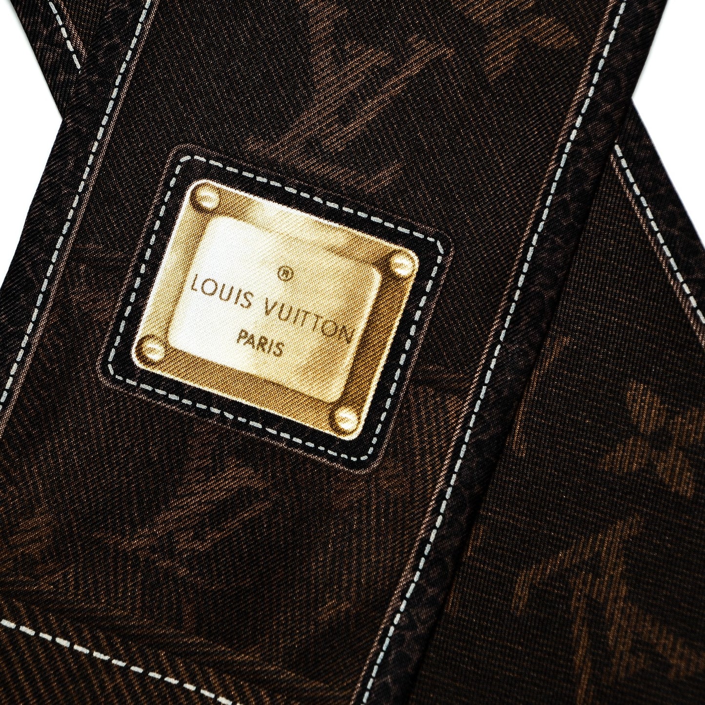 Silk Monogram New Denim Bandeau Ebene