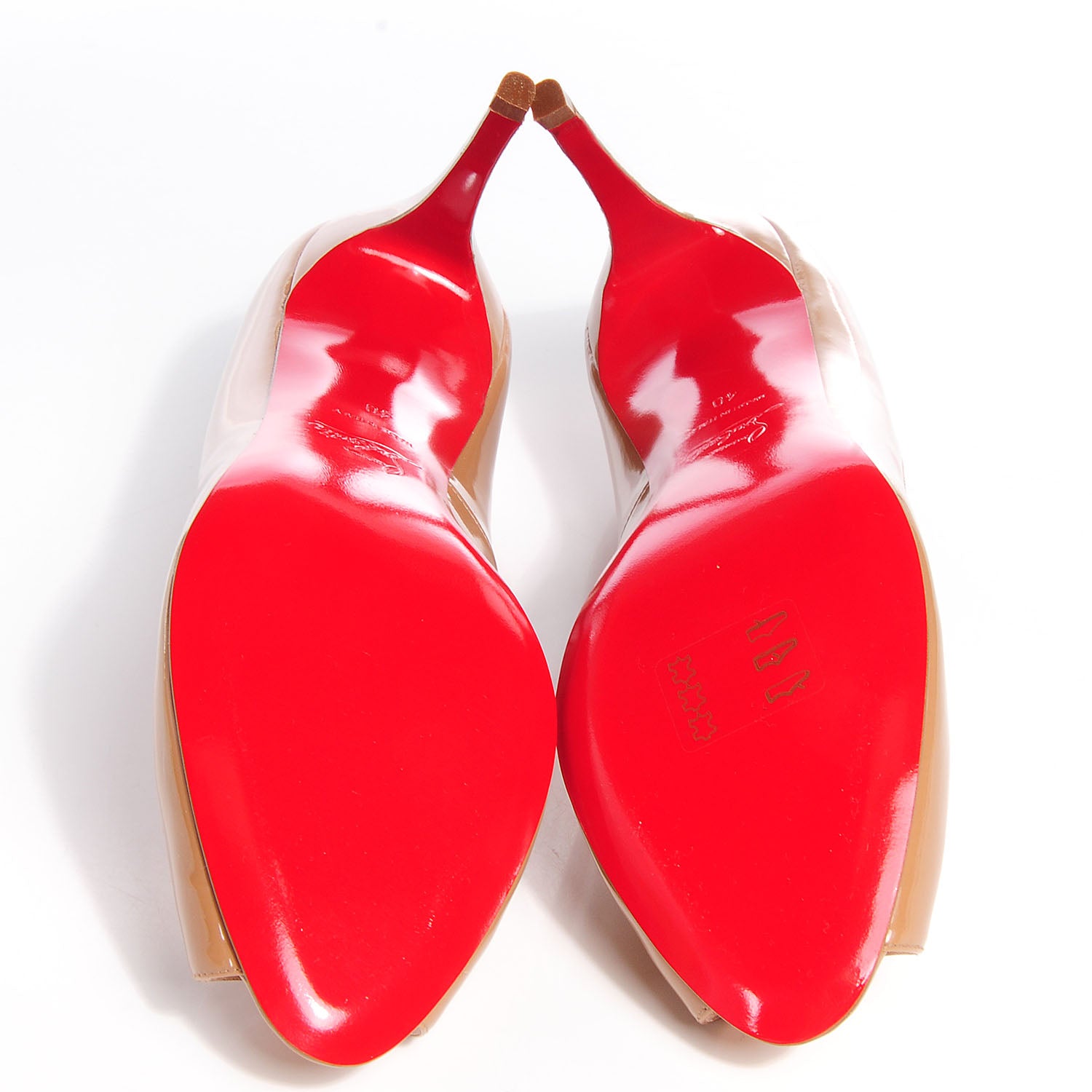 Christian Louboutin Patent You You 85 Pumps 40 Camel 6 of 7