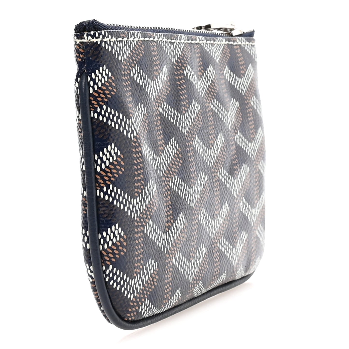 Goyardine Nano Senat Key Pouch Navy