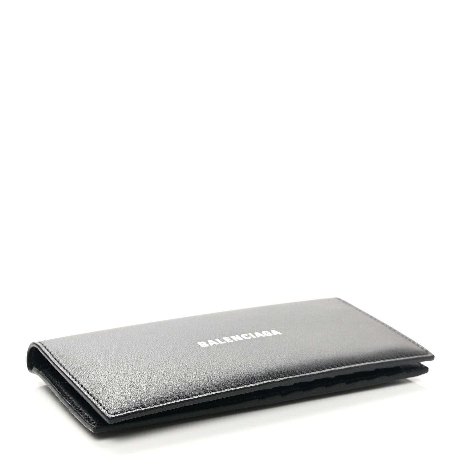 Balenciaga Calfskin Cash Vertical Long Wallet Black 4 of 8