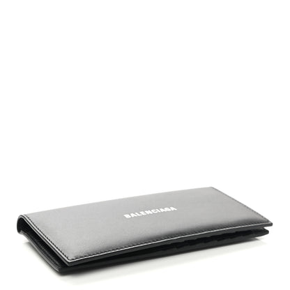 Balenciaga Calfskin Cash Vertical Long Wallet Black 4 of 8
