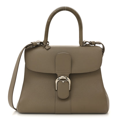 Delvaux Grained Calfskin MM Brillant Satchel Taupe 1 of 18