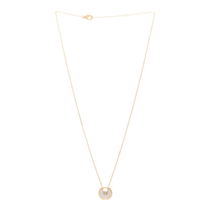 Cartier 18K Yellow Gold Diamond Mother of Pearl XS Amulette de Cartier Pendant Necklace 3 of 5