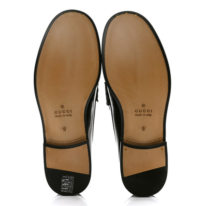 Gucci Mandala Goatskin Mens Horsebit Loafers 9 Black 5 of 10