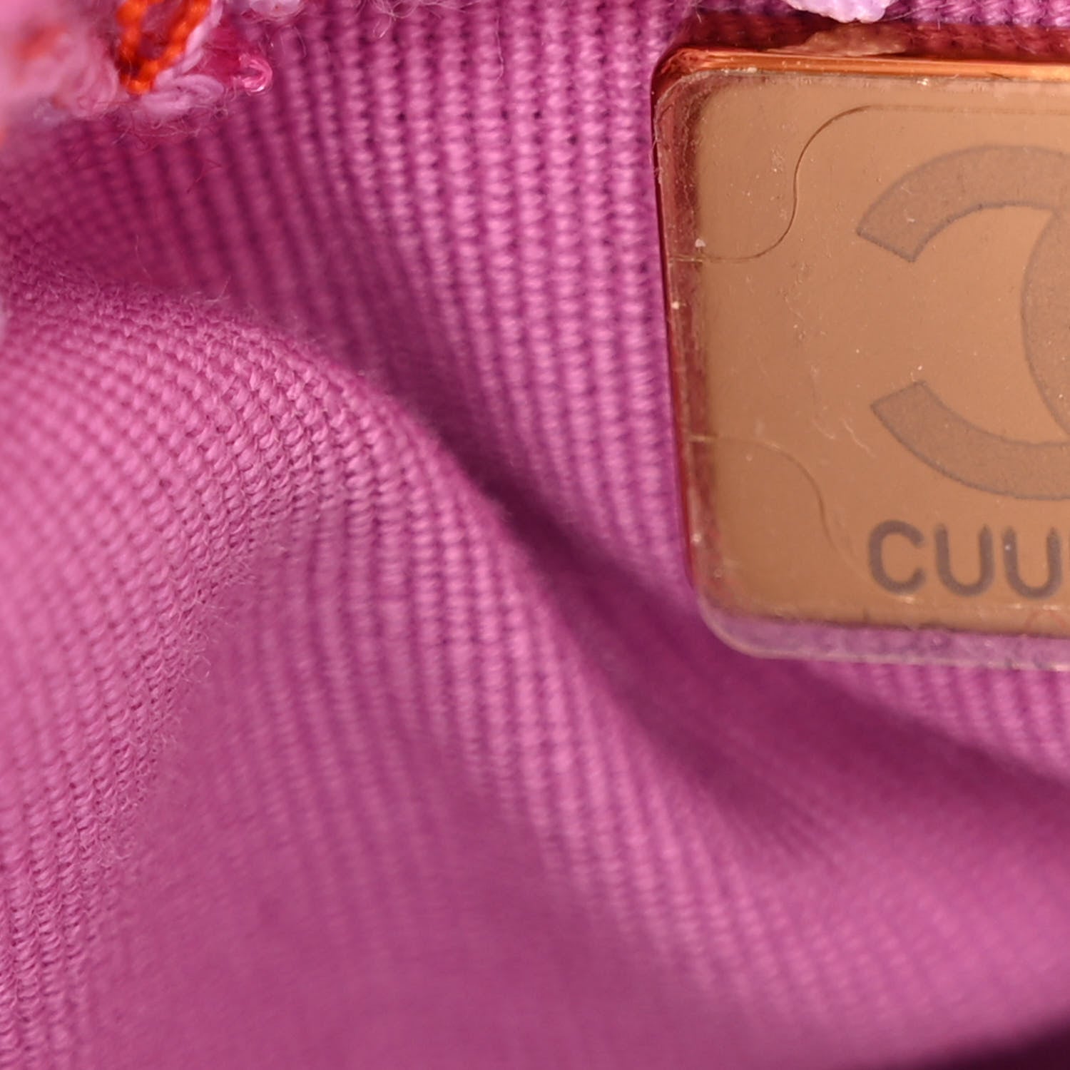 Chanel Tweed Enamel Quilted Pending CC Bucket Drawstring Bag Light Purple Pink Red 7 of 10