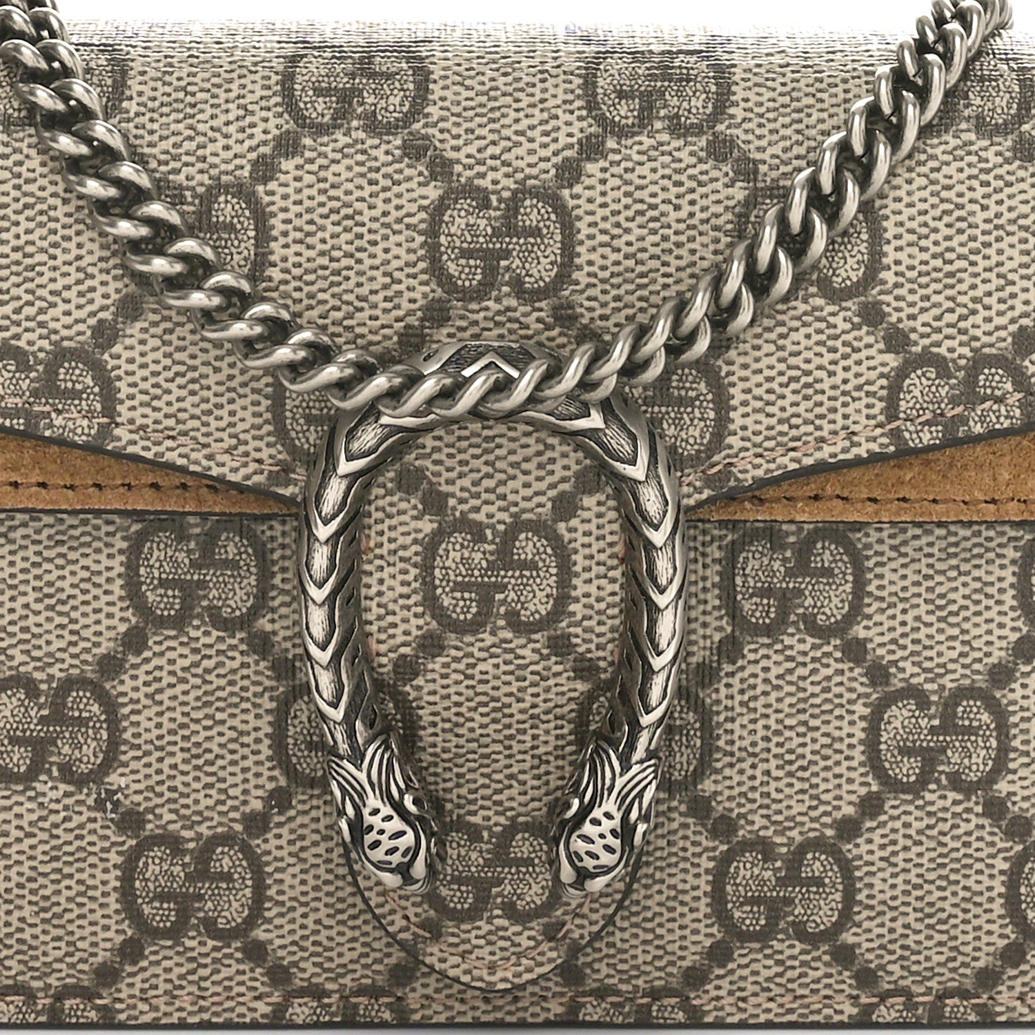 Gucci GG Supreme Monogram Super Mini Dionysus Shoulder Bag Taupe 7 of 9