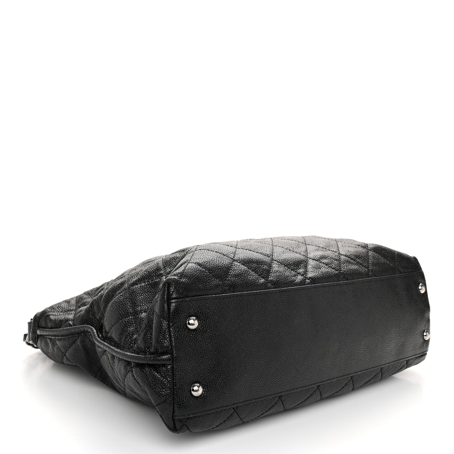 Caviar Quilted French Riviera Shouler Bag Black