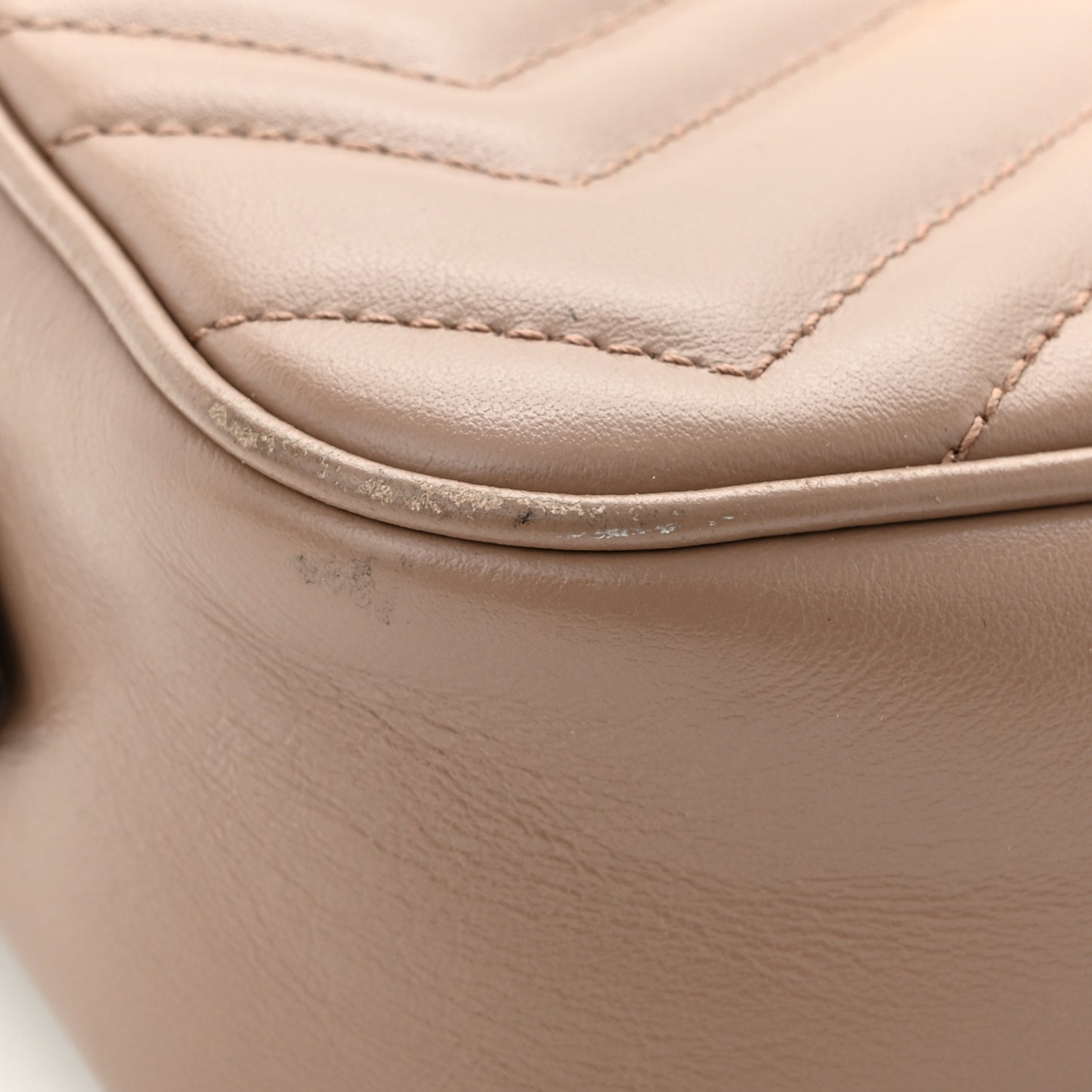 Calfskin Matelasse Mini GG Marmont Chain Shoulder Bag Porcelain Rose