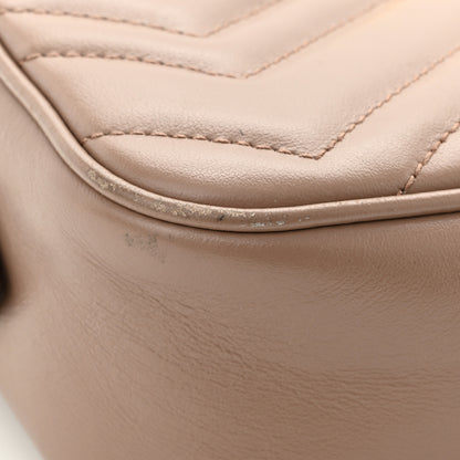 Gucci Calfskin Matelasse Mini GG Marmont Chain Shoulder Bag Porcelain Rose 12 of 13