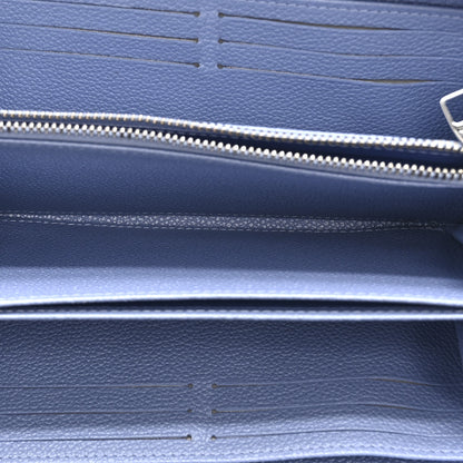 Louis Vuitton Empreinte Monogram Zippy Wallet Blue Frost 5 of 10
