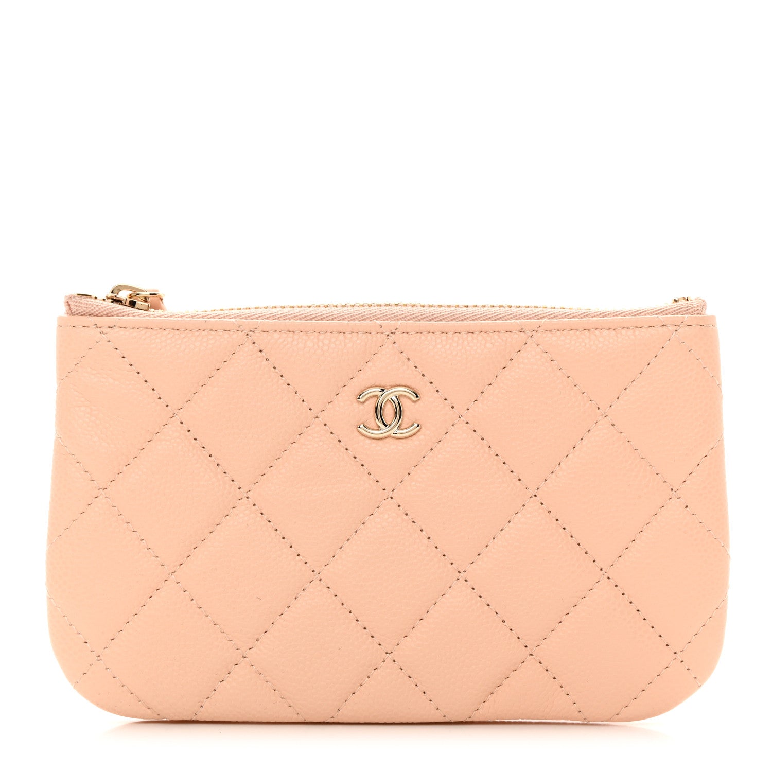 Chanel Caviar Quilted Small Cosmetic Case Light Beige 1 of 8