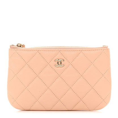 Chanel Caviar Quilted Small Cosmetic Case Light Beige 1 of 8