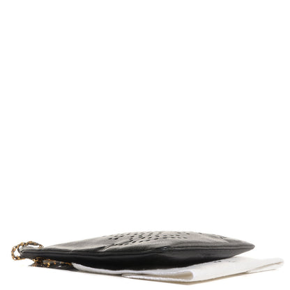 Chanel Caviar Perforated CC Shoulder Bag Black 3 of 8