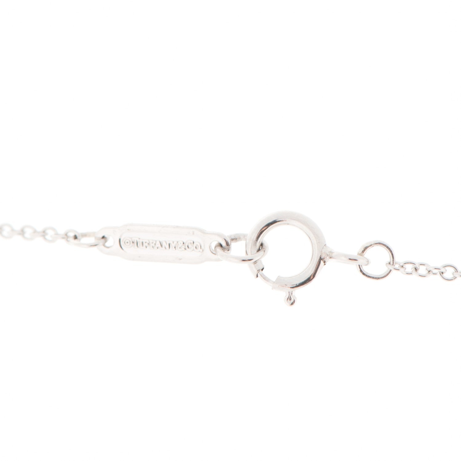 Tiffany Platinum Diamond Letters C Pendant Necklace 4 of 5