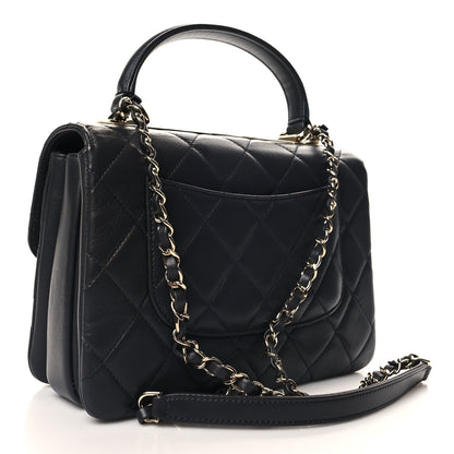 Chanel Lambskin Quilted Small Trendy CC Dual Handle Flap Bag Dark Grey 3 of 11