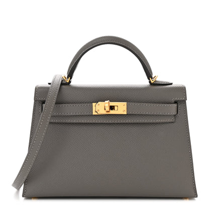 Hermes Epsom Mini Kelly Sellier 20 Gris Meyer 1 of 11