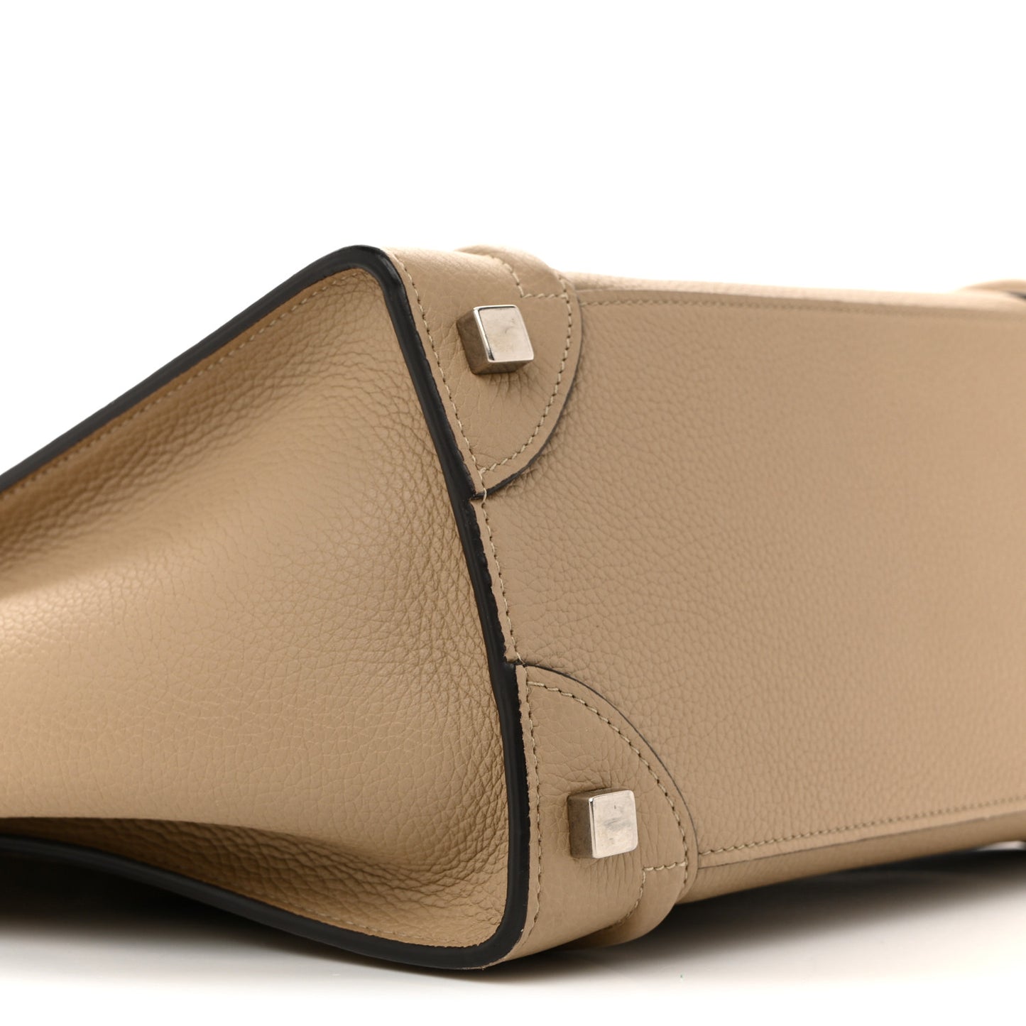 Drummed Calfskin Micro Luggage Dune