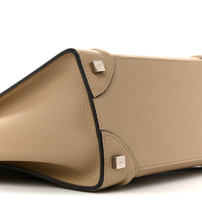 Celine Drummed Calfskin Micro Luggage Dune 9 of 13