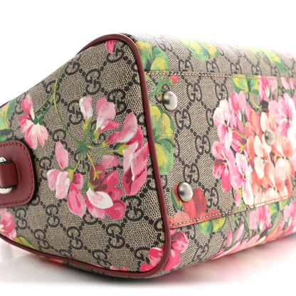 Gucci GG Supreme Monogram Blooms Small Boston Beige Multicolor Dry Rose 9 of 10